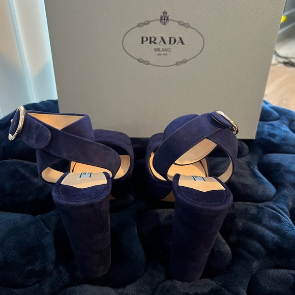 Prada Navy Platform Heels - Never Used - Picture 5 of 8